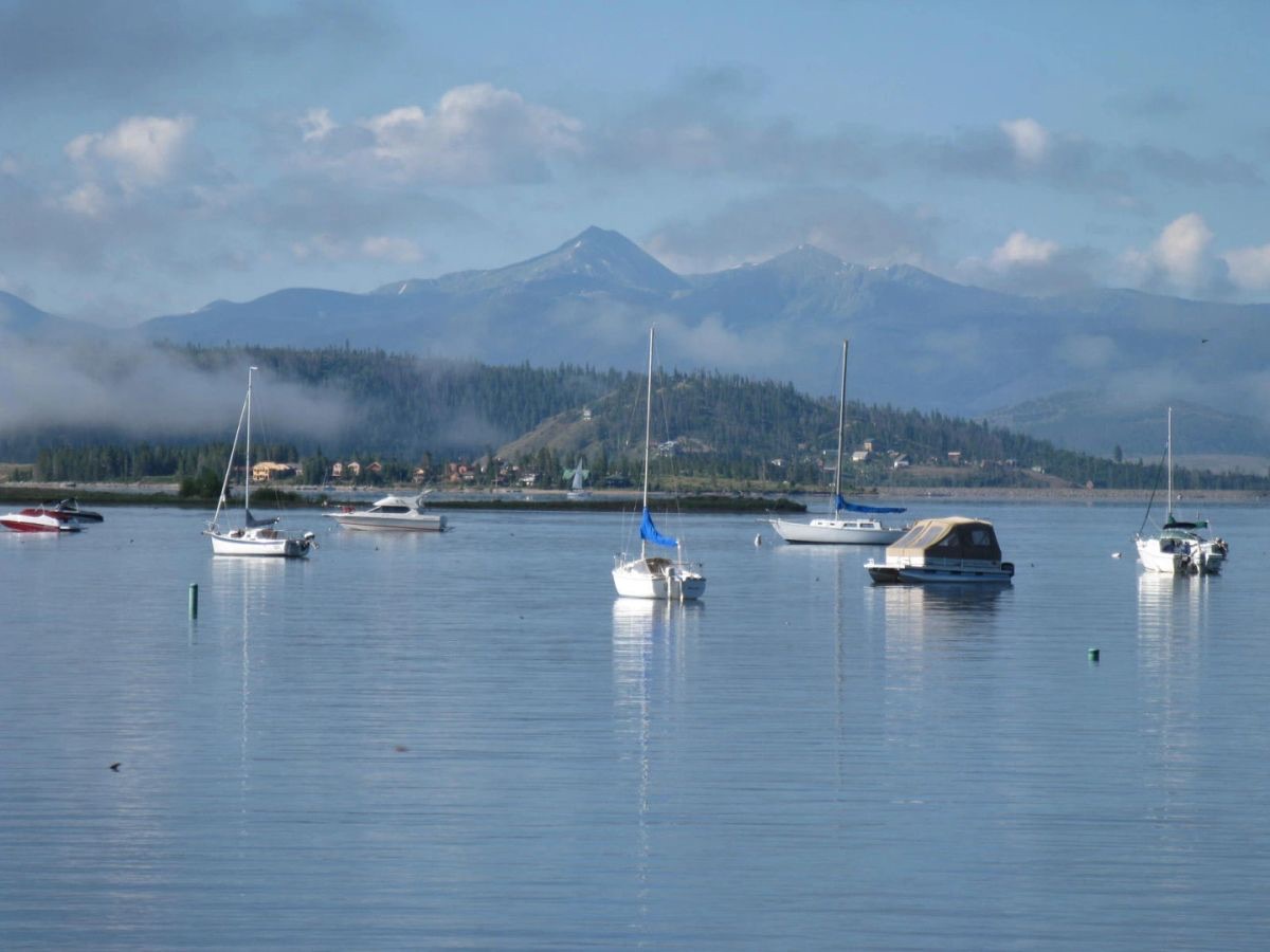 Boats at Beacon Landing Marina on Lake Granby