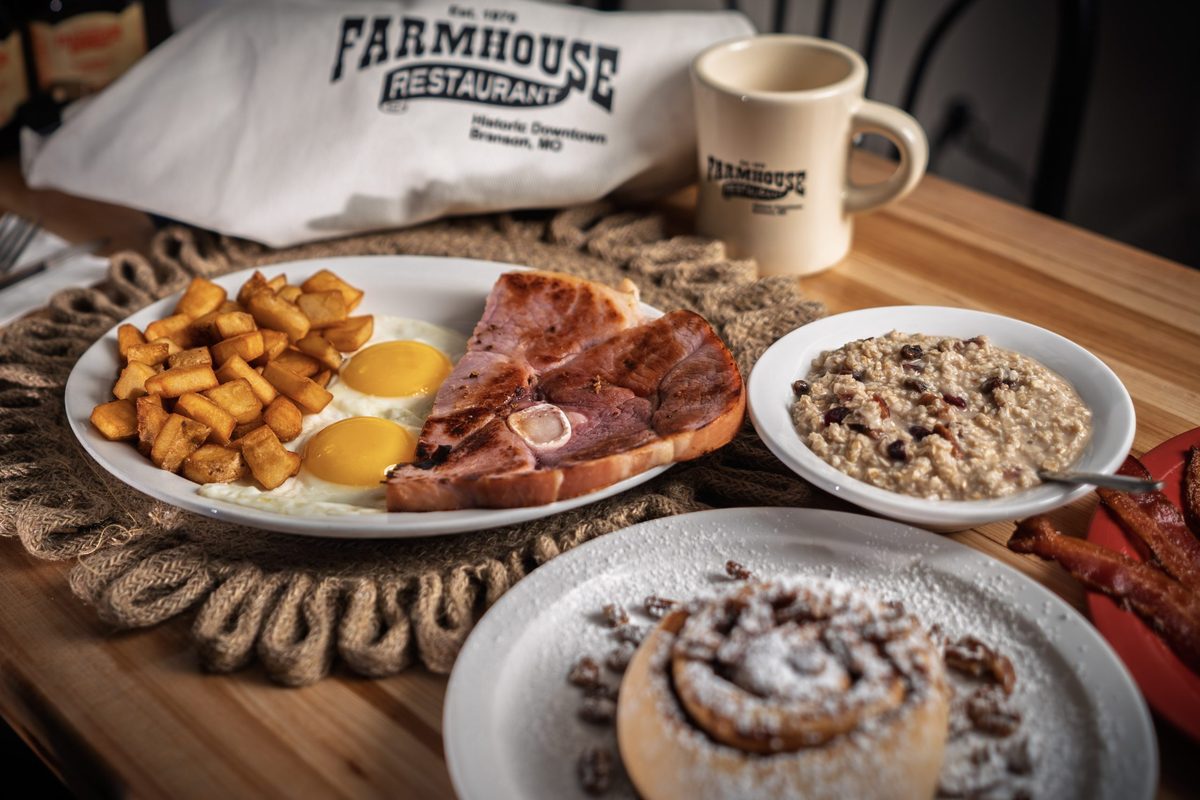 A breakfast spread at the Farmhouse Restaurant