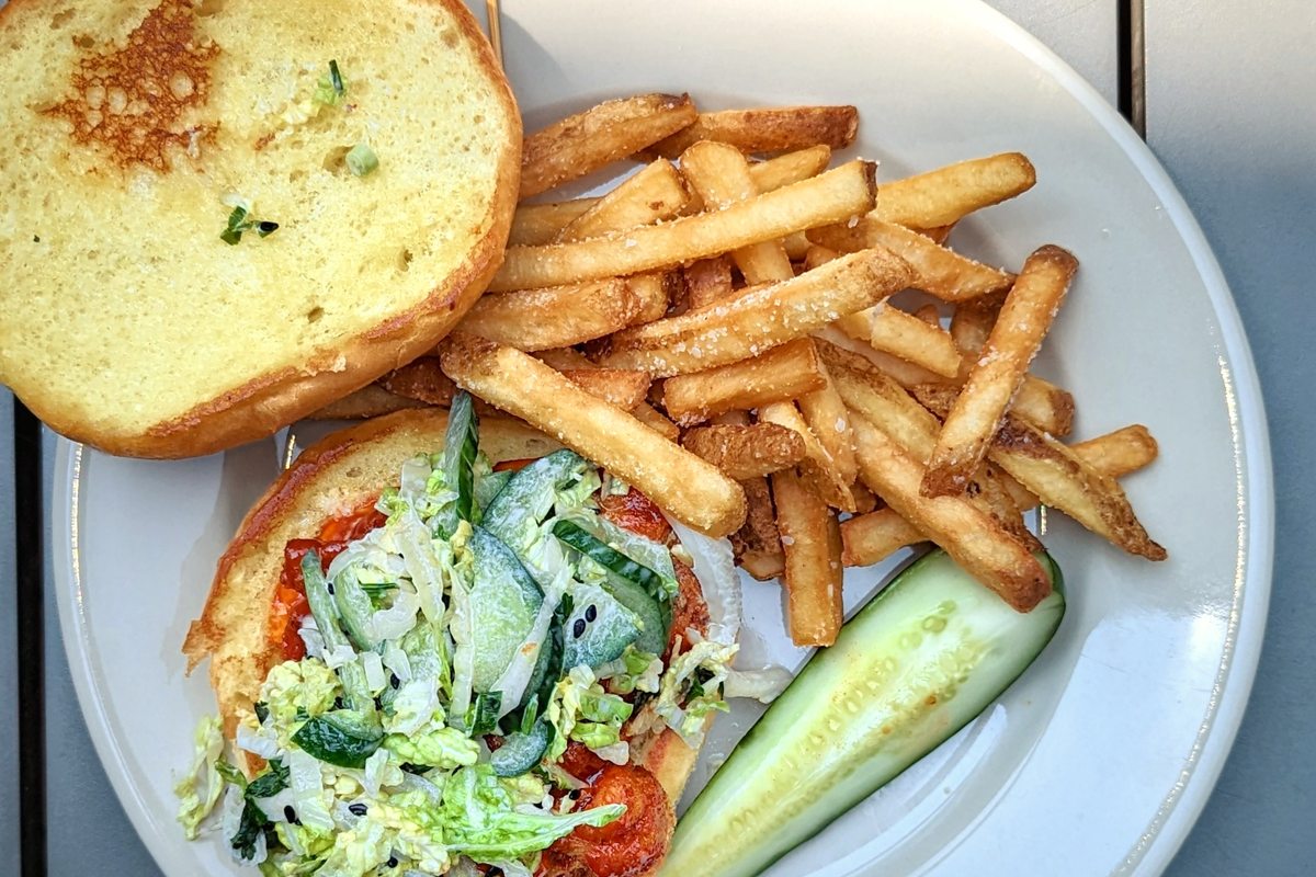 Illustrative photo of a sandwich and fries