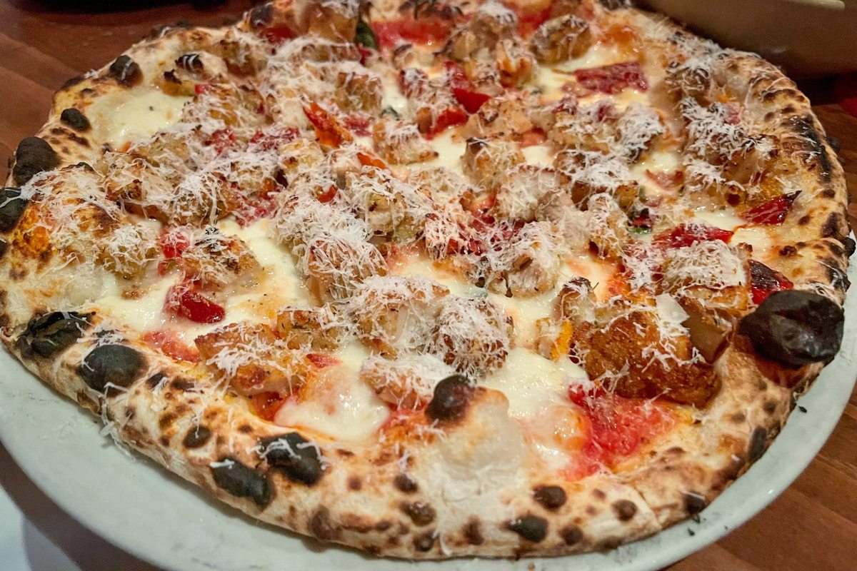 Illustrative photo of a wood-fired pizza